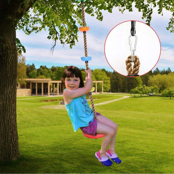 goodwish Disc Swings Seat Swing Set Climbing Rope Tree Swing With